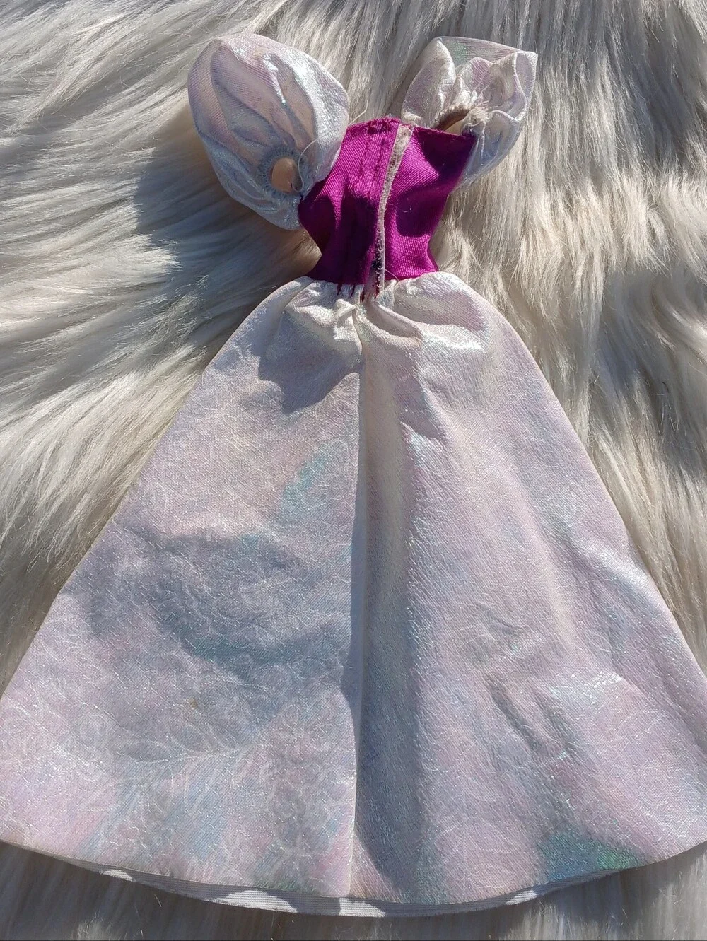 Vintage Barbie Clothing 80s Iridescent Purple Dress 90s Secret Hearts Ken Jacket